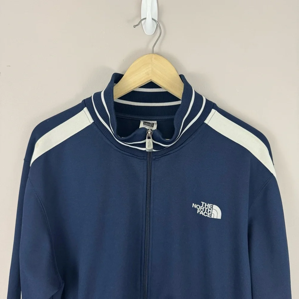 The North Face Men's Track Jacket Navy Blue Full Zip Size XL